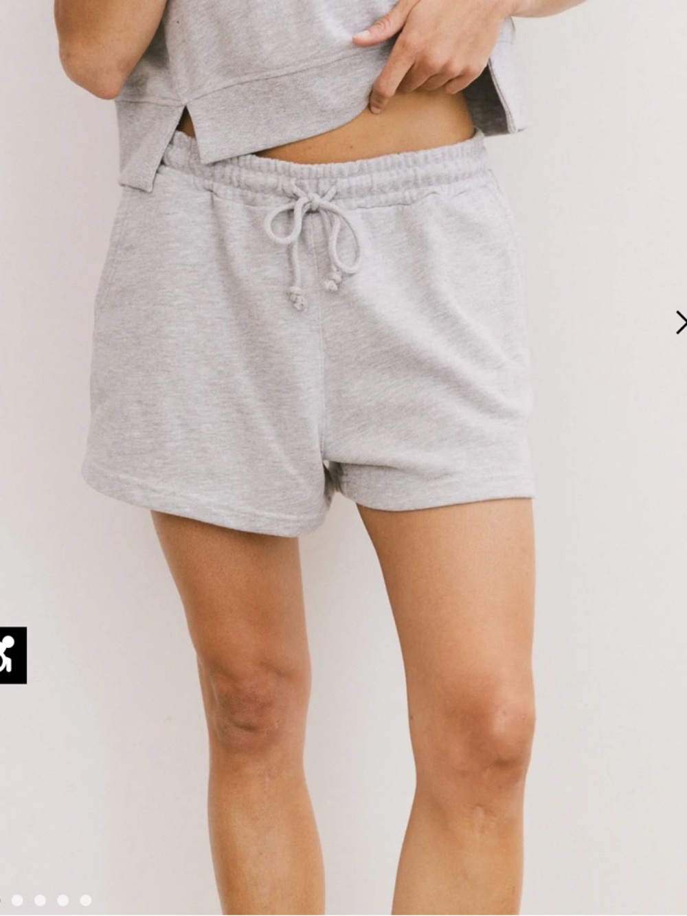bohme Light Heather Gray Drawstring Athletic Lounge Shorts